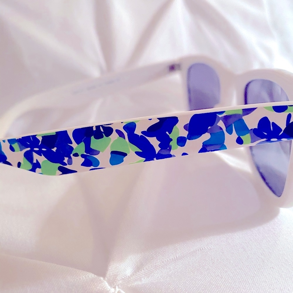 BLUE AND GREEN FLORAL SUNGLASSES - Picture 3 of 4